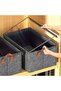 Set of 2 Wardrobe Cloth Organizer with Metal Frame & Lid Storage Basket with Handles Large - 2