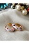 Steel Enamel Hoop Earrings