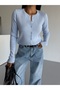 Buttoned Long Sleeve Basic Women's Knitwear Cardigan - 4