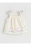 Lcw Baby Ecru Square Collar Floral Girl's Blouse and Shorts 2-Piece Set - 2