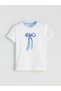 Two Mt Shop Quality Lcw Kids White Oval Collar Bowknot Printed Girls' T-Shirt 2-Pack - 2