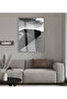 Amazing | Black&White Desert Model 3 | Framed Tempered Glass Table Single Vertical