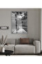 Amazing | Black&White Sea and Tree Model | Framed Tempered Glass Table Single Vertical