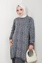 Women's Casual Model Geometric Patterned Hijab Knitwear Tunic - 7