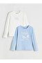Lcw Crew Neck Printed Girls' T-Shirt 2-Pack (W5)