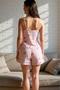 Pink Bow Printed Rope Strap Pajama Set - 4