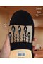 Zeyna Transparent Front Gold/Silver Embroidered Closed Toe Feminine Stylish Ballerina Socks - 4