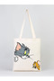 Patterned Tote Bag - Artistic Shoulder Bag - Women's Shopping Bag