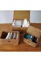 FFD Woven Storage Basket with Lid Storage Box Bins Handwoven Rattan Basket For Home 3pcs Set - 4