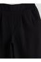 Black Wideleg Pleated Girl's Trousers - 3