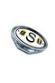 Embossed Letter S Silver Design Country Flag with Oval Frame Special for Labelers - 3