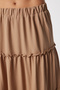 Flounced Summer Long Woven Skirt Lfz0005 Biscuit - 4