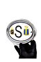 Embossed Letter S Silver Design Country Flag with Oval Frame Special for Labelers