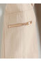 Beige Wideleg Girls' Cargo Pants - 3
