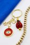 Handmade Red Eye Figured Wreath Ladybug Keychain, Evil Eye Gift Bag Ornament - 7