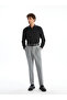 Black Slim Fit Long Sleeve Dobby Men's Shirt - 4