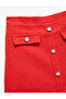 Buttoned Pocket Detailed Tweed Shorts Skirt - 3