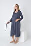 Maternity and Maternity Dressing Gown Nightgown Set - 2