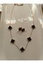 Steel Stainless Women's Necklace Bracelet Earring Set - 2