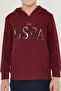 طقم رياضي للأولاد من U.S. Polo Assn باللون العنابي - 4