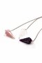 Natural Stone Amethyst Stone-Crystal Quartz-Pink Quartz Stone Pandul Pendulum Set of 3 - 4