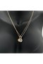 Steel Stone Sun and Moon Couple Friendship Necklace - Gold-Silver - 3
