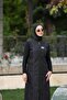 Vera Model Purple Striped Stone Detailed Design Hijab Double Swimsuit Set - 7