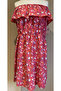 Women's Pink Floral Casual Mini Dress Off Shoulder Boho Size Small - 2