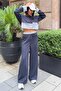 Navy Blue Garni Detailed Comfortable Modal Set 10232 R6-C-K1