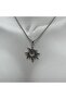 Steel Silver Sun Detail Necklace - Silver - 2