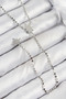 Brass Zircon Stone Crushed Chain Pole Star Model Silver Color Y Necklace