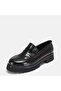 Large Size Women's Khaki Leather Loafer Black Patent Leather 41-42-43-44 - 7
