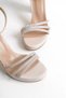 Stylish Women's Heel Shoes and Bag Combination with Stones - 4