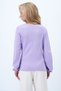 Women's Double Breasted Collar Sleeve Elastic Interlock Fabric Seasonal Blouse Light Pink Alc-X12929 - 5