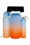 Eldorado Set of 3 Bpa Free Motivational Water Bottle Blue Water Bottle, Water Bottle, Water Bottle - 3