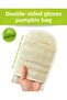 Gloves Pumpkin Fiber - 100% Pumpkin Pouch Double Sided Pouch for Acne, Wraps, Large Pores - 2