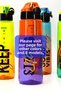 Water Flask Tritan Wide Mouth Water Bottle Graffiti Sports Flask Waterer Bpa-Free 800ml Orange 0104 - 8