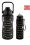 Premium Bpa Free 2-Piece Motivational 2-Liter Water Flask + 750ml Water Flask, Water Bottle, Water Bottle - 2
