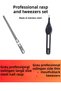Professional Solingen Large Size Steel Nail File - Professional Solingen Side Slim Mouth Tweezers