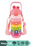 430ml Cute Eared Educational Math Flip Game Children's Steel Thermos with Straw and Strap Handle
