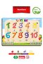 Wooden Educational Tutorial Cute Set of 5 Alphabet Numbers Shapes Vegetables Animals 5 Pieces - 7
