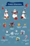 Snowmen and Ornaments Christmas New Year Gift Ornament Glass Wall Sticker Set - 4