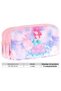 Kids Three Compartment Pink Blue, Mermaid Themed, Girls' School Pencil Bag - L8217 - 3