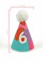 Multi Color Carnival Punch Embroidered 6 Number Funnel Birthday Clip Buckle - 3