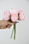 Artificial Flower 6 Pcs Silk Peony Peony Rose Bunch 25 cm Powder Pink - 5