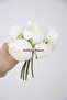 Artificial Flower 6 Pcs Silk Peony Peony Rose Bunch 25 cm White - 5