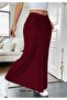 Maxi Length Lycra Skirt with Drawstring Detail on the Front and Back - 3