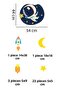 Cute Astronaut Spacecraft And Stars Kids Room Wall Sticker - 2