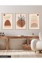 Abstract Design Bohemian Style 3 Piece Wooden Framed Painting Act - 2