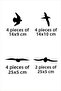 Decorative Sticker of Birds Flying in Front of the Window (14 Figures) Black - 2